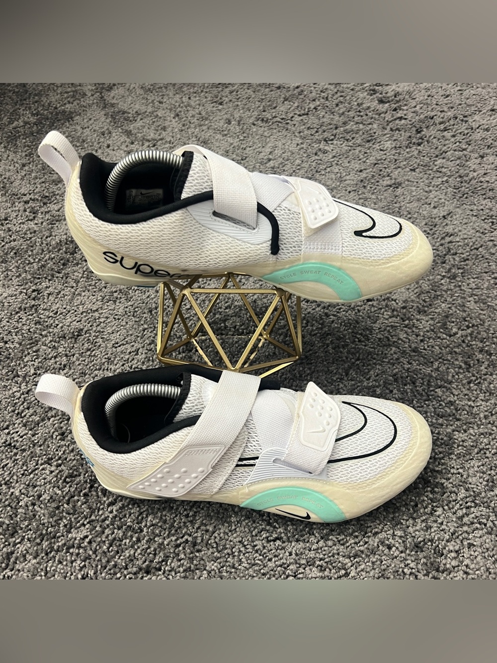 Nike SuperRep Cycle 2 Shoes Women's Size 11 Next Nature White Mint Foam Cycling
